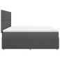 vidaXL Boxspringbett mit Matratze Dunkelgrau 180x200 cm Stoff vidaXL Boxspringbett mit Matratze Dunkelgrau 180x200 cm Stoff