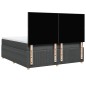 vidaXL Boxspringbett mit Matratze Dunkelgrau 180x200 cm Stoff vidaXL Boxspringbett mit Matratze Dunkelgrau 180x200 cm Stoff
