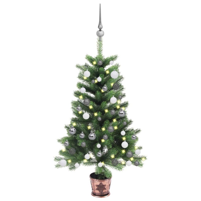 vidaXL Künstlicher Weihnachtsbaum mit Beleuchtung & Kugeln 90 cm Grün vidaXL Künstlicher Weihnachtsbaum mit Beleuchtung & Kugeln 90 cm Grün