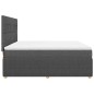 vidaXL Boxspringbett mit Matratze Dunkelgrau 180x200 cm Stoff vidaXL Boxspringbett mit Matratze Dunkelgrau 180x200 cm Stoff
