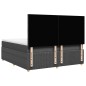vidaXL Boxspringbett mit Matratze Dunkelgrau 180x200 cm Stoff vidaXL Boxspringbett mit Matratze Dunkelgrau 180x200 cm Stoff