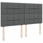 vidaXL Boxspringbett mit Matratze Dunkelgrau 180x200 cm Stoff vidaXL Boxspringbett mit Matratze Dunkelgrau 180x200 cm Stoff