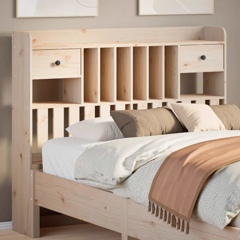 vidaXL Kopfteil mit Stauraum 120 cm Massivholz Kiefer vidaXL Kopfteil mit Stauraum 120 cm Massivholz Kiefer