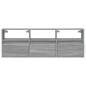 vidaXL TV-Wandschrank mit LED-Beleuchtung Grau Sonoma 130x31x45 cm