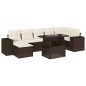vidaXL 8-tlg. Garten-Sofagarnitur mit Kissen Braun Poly Rattan vidaXL 8-tlg. Garten-Sofagarnitur mit Kissen Braun Poly Rattan