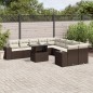 vidaXL 11-tlg. Garten-Sofagarnitur mit Kissen Braun Poly Rattan vidaXL 11-tlg. Garten-Sofagarnitur mit Kissen Braun Poly Rattan