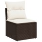 vidaXL 11-tlg. Garten-Sofagarnitur mit Kissen Braun Poly Rattan vidaXL 11-tlg. Garten-Sofagarnitur mit Kissen Braun Poly Rattan