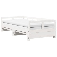 vidaXL Tagesbett Ausziehbar mit Matratzen 80x200 cm Massivholz Kiefer