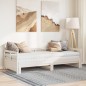 vidaXL Tagesbett Ausziehbar mit Matratzen 80x200 cm Massivholz Kiefer vidaXL Tagesbett Ausziehbar mit Matratzen 80x200 cm Massivholz Kiefer