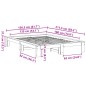 vidaXL Massivholzbett ohne Matratze Wachsbraun 135x190 cm Kiefernholz