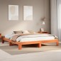 vidaXL Massivholzbett ohne Matratze Wachsbraun 200x200 Kiefernholz vidaXL Massivholzbett ohne Matratze Wachsbraun 200x200 Kiefernholz