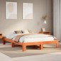 vidaXL Massivholzbett ohne Matratze Wachsbraun 150x200 cm Kiefernholz vidaXL Massivholzbett ohne Matratze Wachsbraun 150x200 cm Kiefernholz