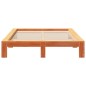 vidaXL Massivholzbett ohne Matratze Wachsbraun 150x200 cm Kiefernholz vidaXL Massivholzbett ohne Matratze Wachsbraun 150x200 cm Kiefernholz