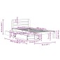 vidaXL Massivholzbett ohne Matratze Weiß 90x200 cm Kiefernholz vidaXL Massivholzbett ohne Matratze Weiß 90x200 cm Kiefernholz