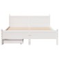 vidaXL Massivholzbett ohne Matratze Weiß 135x190 cm Kiefernholz vidaXL Massivholzbett ohne Matratze Weiß 135x190 cm Kiefernholz