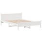 vidaXL Massivholzbett ohne Matratze Weiß 135x190 cm Kiefernholz vidaXL Massivholzbett ohne Matratze Weiß 135x190 cm Kiefernholz