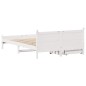 vidaXL Massivholzbett ohne Matratze Weiß 135x190 cm Kiefernholz vidaXL Massivholzbett ohne Matratze Weiß 135x190 cm Kiefernholz