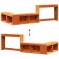 vidaXL Nachttisch mit Schreibtisch Wachsbraun 232x112x75 cm Massivholz vidaXL Nachttisch mit Schreibtisch Wachsbraun 232x112x75 cm Massivholz