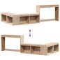 vidaXL Nachttisch mit Schreibtisch 222x107x75 cm Massivholz Kiefer