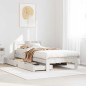 vidaXL Massivholzbett ohne Matratze Weiß 75x190 cm Kiefernholz vidaXL Massivholzbett ohne Matratze Weiß 75x190 cm Kiefernholz
