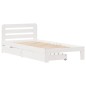 vidaXL Massivholzbett ohne Matratze Weiß 75x190 cm Kiefernholz vidaXL Massivholzbett ohne Matratze Weiß 75x190 cm Kiefernholz