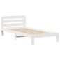 vidaXL Massivholzbett ohne Matratze Weiß 75x190 cm Kiefernholz vidaXL Massivholzbett ohne Matratze Weiß 75x190 cm Kiefernholz