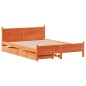 vidaXL Massivholzbett ohne Matratze Wachsbraun 120x190 cm Kiefernholz vidaXL Massivholzbett ohne Matratze Wachsbraun 120x190 cm Kiefernholz