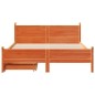 vidaXL Massivholzbett ohne Matratze Wachsbraun 120x190 cm Kiefernholz vidaXL Massivholzbett ohne Matratze Wachsbraun 120x190 cm Kiefernholz
