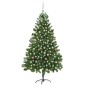 vidaXL Künstlicher Weihnachtsbaum Beleuchtung & Kugeln 210 cm Grün vidaXL Künstlicher Weihnachtsbaum Beleuchtung & Kugeln 210 cm Grün