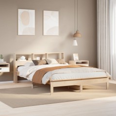 vidaXL Massivholzbett ohne Matratze 160x200 cm Kiefernholz