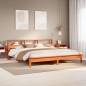 vidaXL Massivholzbett ohne Matratze Wachsbraun 200x200 Kiefernholz vidaXL Massivholzbett ohne Matratze Wachsbraun 200x200 Kiefernholz