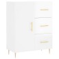Highboard Hochglanz-Weiß 69,5x34x180 cm Holzwerkstoff Highboard Hochglanz-Weiß 69,5x34x180 cm Holzwerkstoff