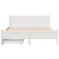 vidaXL Massivholzbett ohne Matratze Weiß 140x200 cm Kiefernholz vidaXL Massivholzbett ohne Matratze Weiß 140x200 cm Kiefernholz