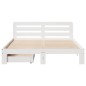 vidaXL Massivholzbett ohne Matratze Weiß 150x200 cm Kiefernholz vidaXL Massivholzbett ohne Matratze Weiß 150x200 cm Kiefernholz