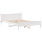 vidaXL Massivholzbett ohne Matratze Weiß 160x200 Kiefernholz vidaXL Massivholzbett ohne Matratze Weiß 160x200 Kiefernholz