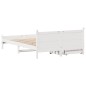 vidaXL Massivholzbett ohne Matratze Weiß 160x200 Kiefernholz vidaXL Massivholzbett ohne Matratze Weiß 160x200 Kiefernholz