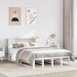 vidaXL Massivholzbett mit Regal ohne Matratze Weiß 160x200 cm vidaXL Massivholzbett mit Regal ohne Matratze Weiß 160x200 cm