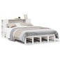 vidaXL Massivholzbett mit Regal ohne Matratze Weiß 160x200 cm vidaXL Massivholzbett mit Regal ohne Matratze Weiß 160x200 cm