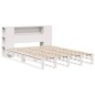 vidaXL Massivholzbett mit Regal ohne Matratze Weiß 160x200 cm vidaXL Massivholzbett mit Regal ohne Matratze Weiß 160x200 cm