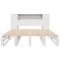 vidaXL Massivholzbett mit Regal ohne Matratze Weiß 160x200 cm vidaXL Massivholzbett mit Regal ohne Matratze Weiß 160x200 cm
