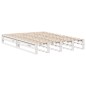 vidaXL Massivholzbett mit Regal ohne Matratze Weiß 160x200 cm vidaXL Massivholzbett mit Regal ohne Matratze Weiß 160x200 cm