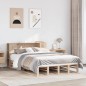 vidaXL Massivholzbett mit Regal ohne Matratze 140x200 cm vidaXL Massivholzbett mit Regal ohne Matratze 140x200 cm