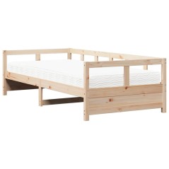 vidaXL Tagesbett mit Matratze 90x190 cm Massivholz Kiefer