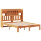 vidaXL Massivholzbett mit Regal ohne Matratze Wachsbraun 120x190 cm vidaXL Massivholzbett mit Regal ohne Matratze Wachsbraun 120x190 cm