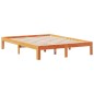 vidaXL Massivholzbett mit Regal ohne Matratze Wachsbraun 120x190 cm vidaXL Massivholzbett mit Regal ohne Matratze Wachsbraun 120x190 cm