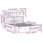 vidaXL Massivholzbett mit Regal ohne Matratze Wachsbraun 120x190 cm vidaXL Massivholzbett mit Regal ohne Matratze Wachsbraun 120x190 cm