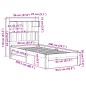 vidaXL Massivholzbett mit Regal ohne Matratze 90x200 cm Kiefer
