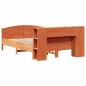 vidaXL Massivholzbett mit Regal ohne Matratze Wachsbraun 160x200 cm vidaXL Massivholzbett mit Regal ohne Matratze Wachsbraun 160x200 cm
