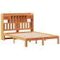vidaXL Massivholzbett mit Regal ohne Matratze Wachsbraun 120x200 cm vidaXL Massivholzbett mit Regal ohne Matratze Wachsbraun 120x200 cm