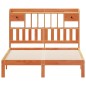 vidaXL Massivholzbett mit Regal ohne Matratze Wachsbraun 120x200 cm vidaXL Massivholzbett mit Regal ohne Matratze Wachsbraun 120x200 cm